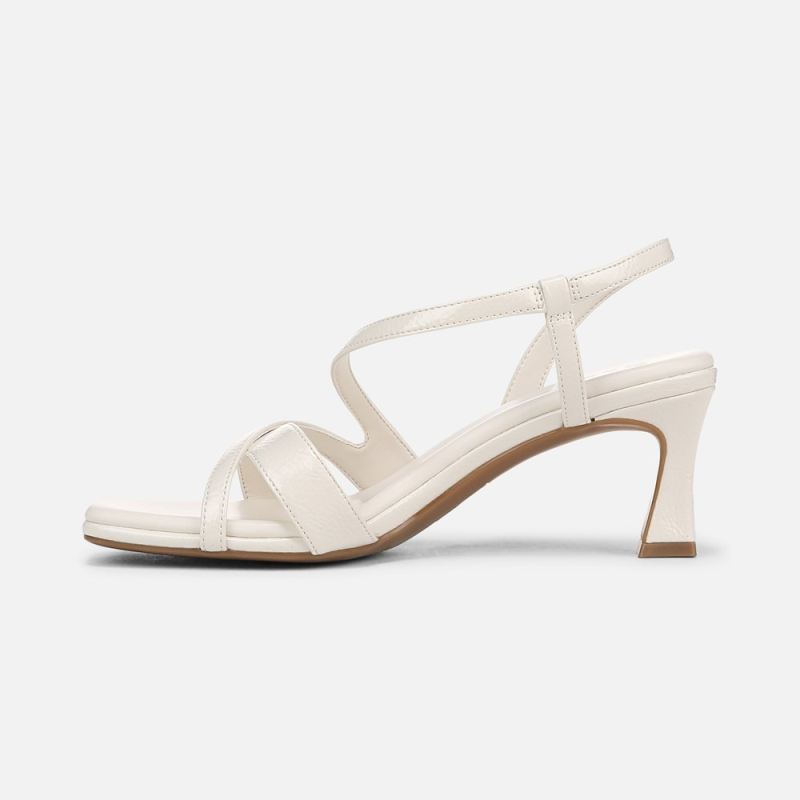 Naturalizer Women's Kieran Strappy Dress Sandal - Warm White Faux Leather