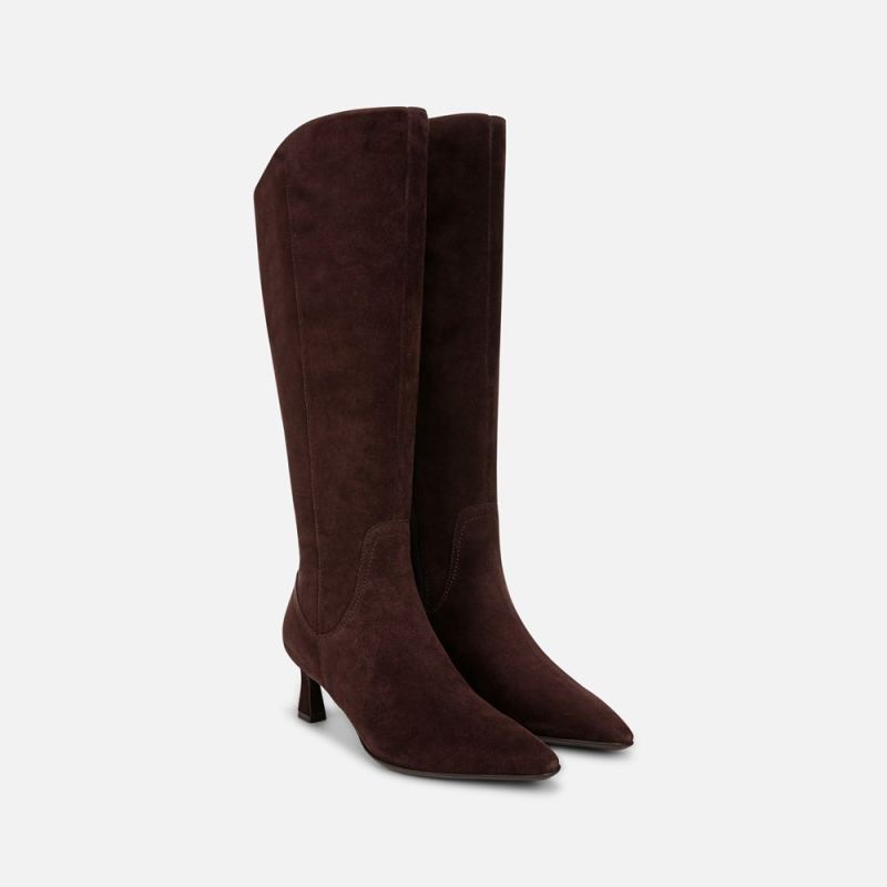 Naturalizer Women's Deesha Narrow Calf Knee High Boot - Mahogany Suede