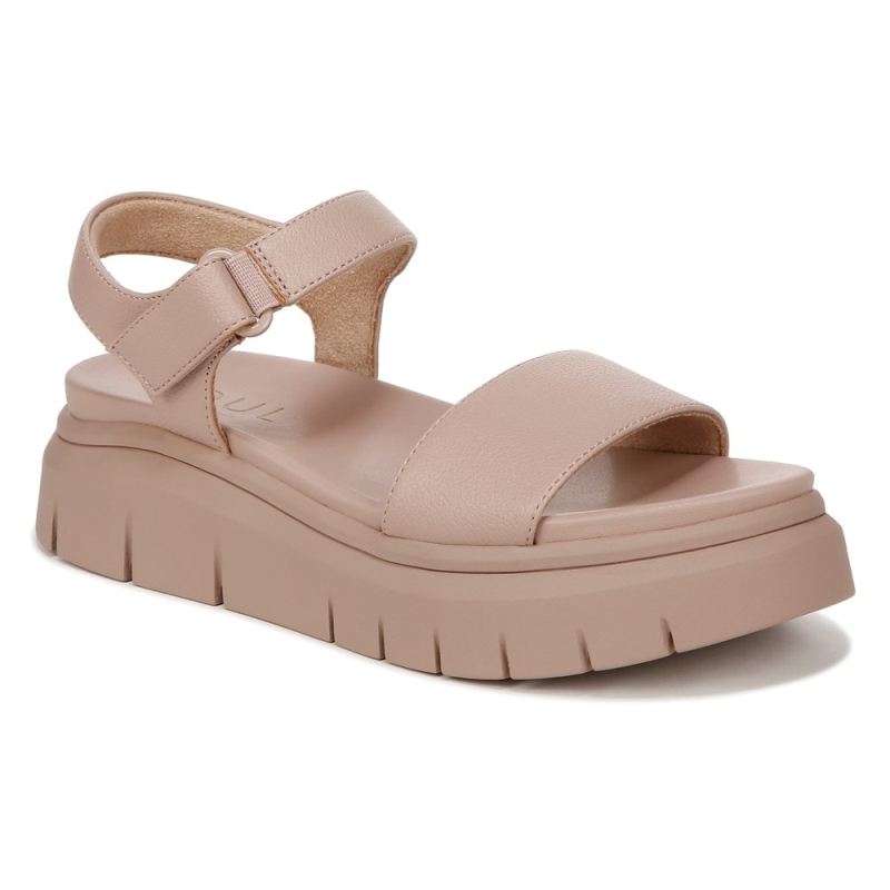 Naturalizer Women's SOUL Poppi Wedge Sandal - Blush Tumbled