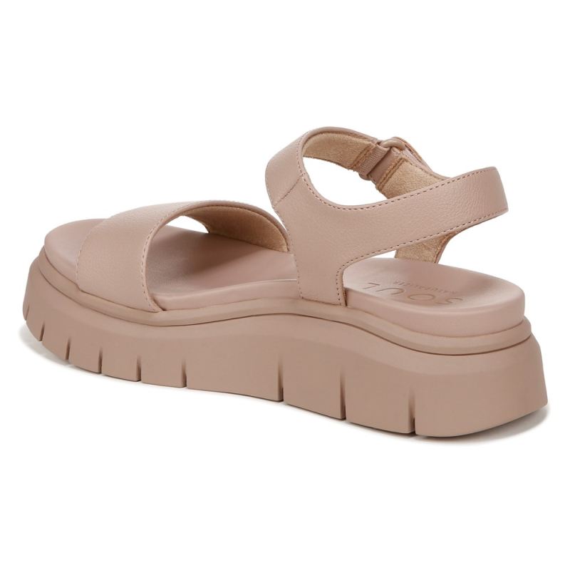 Naturalizer Women's SOUL Poppi Wedge Sandal - Blush Tumbled