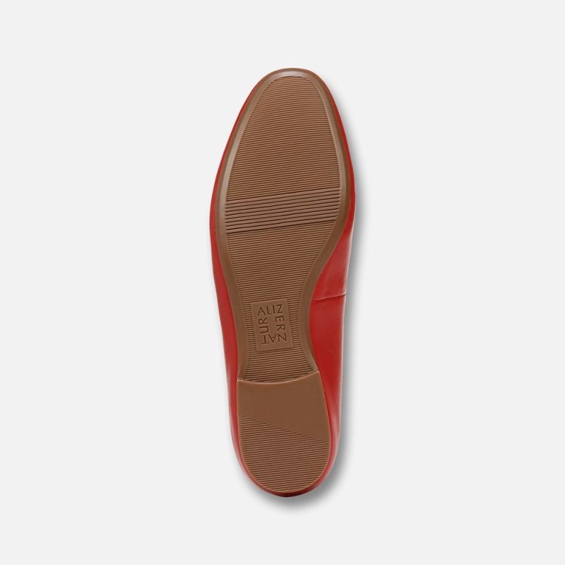 Naturalizer Women's Kelly Ballet Flat - Crimson Red Leather