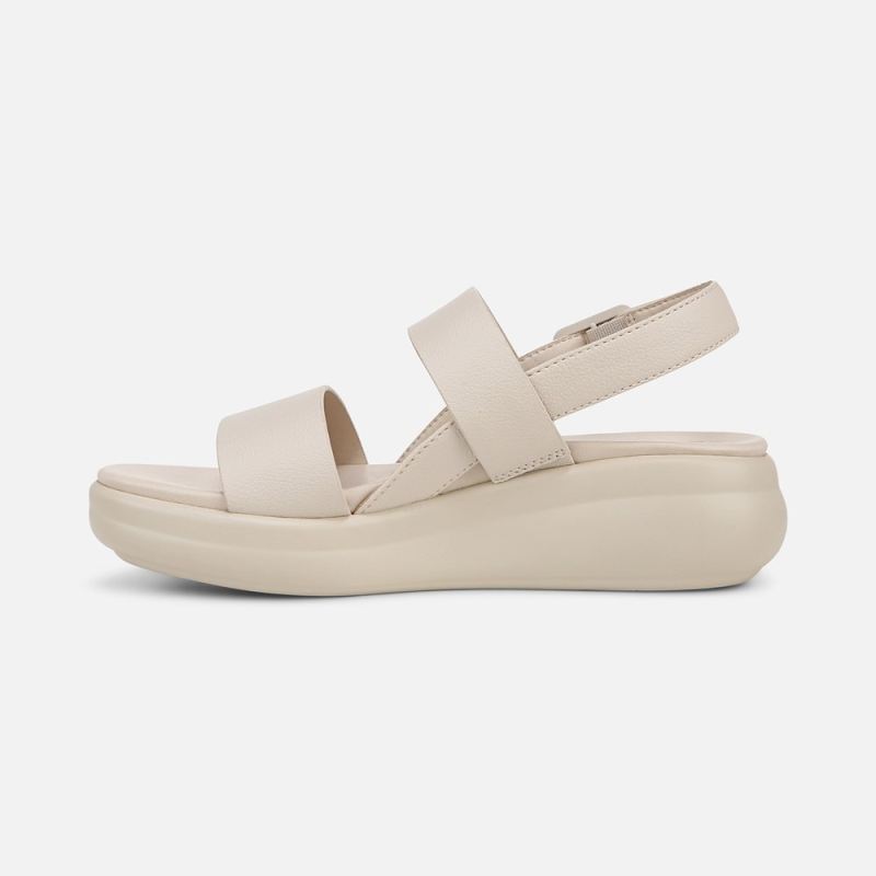 Naturalizer Women's Coast Wedge Sandal - Porcelain Faux Leather