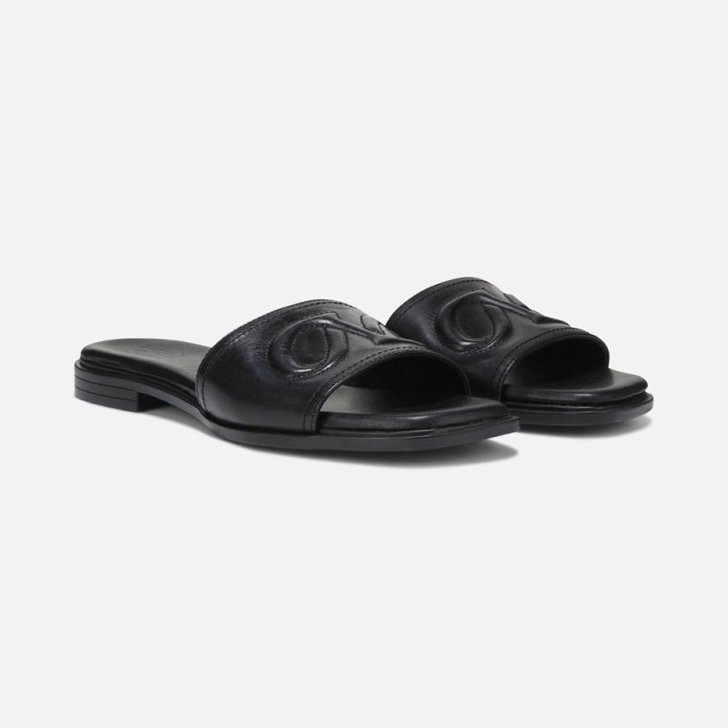 Naturalizer Women's Genevieve Slide Sandal - Black Leather