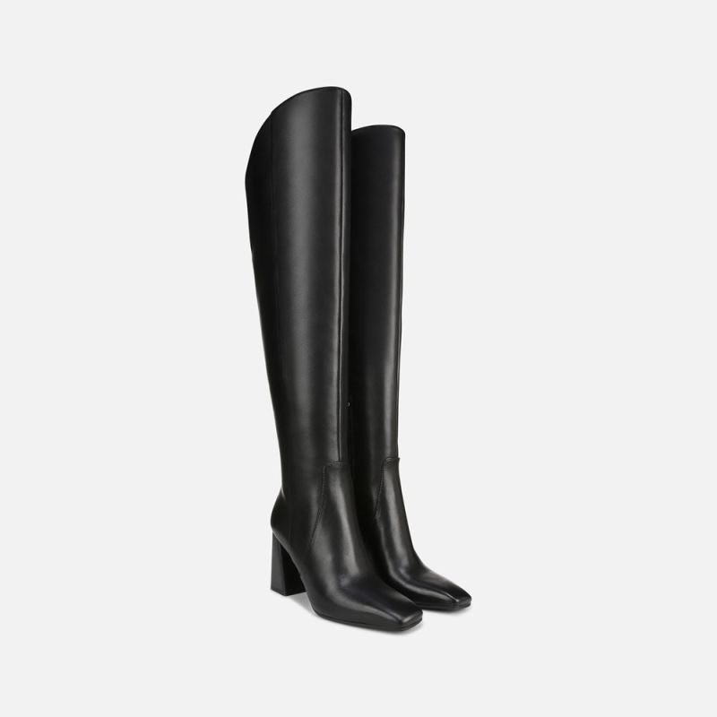 Naturalizer Women's Lyric Wide Calf Over The Knee Boot - Black Leather