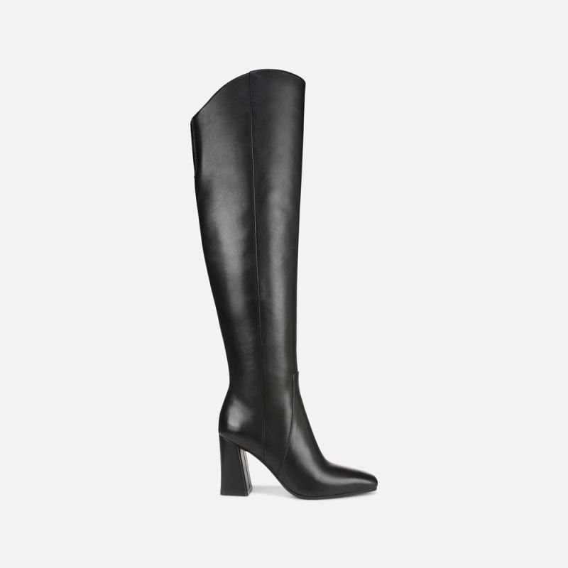 Naturalizer Women's Lyric Wide Calf Over The Knee Boot - Black Leather