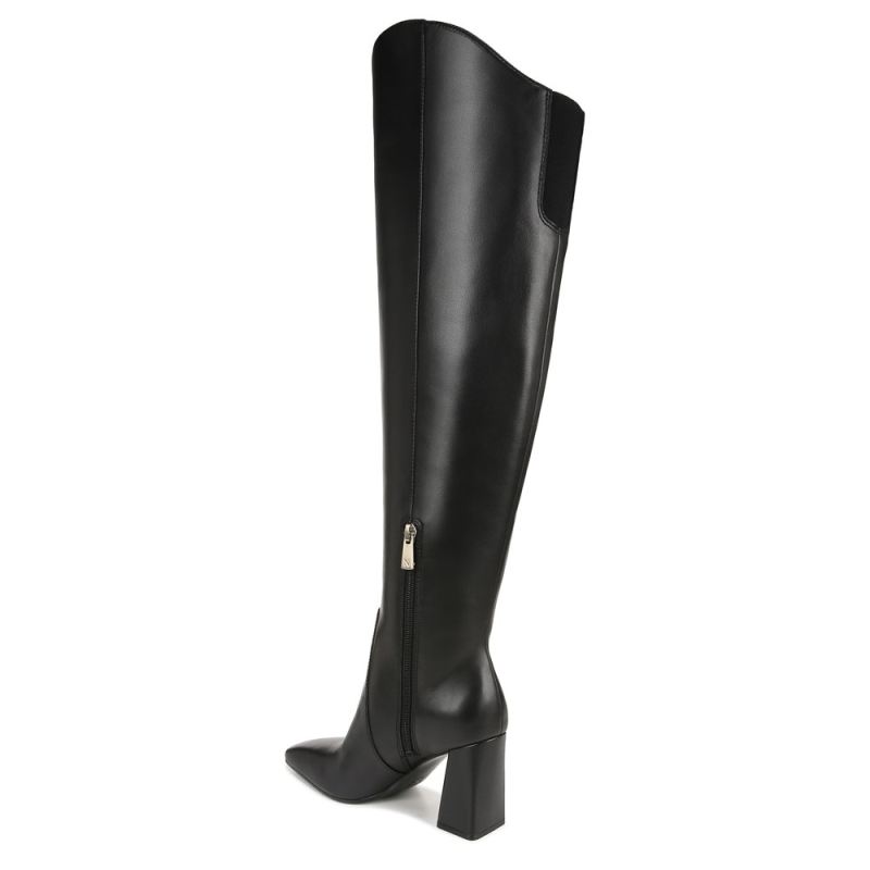 Naturalizer Women's Lyric Wide Calf Over The Knee Boot - Black Leather