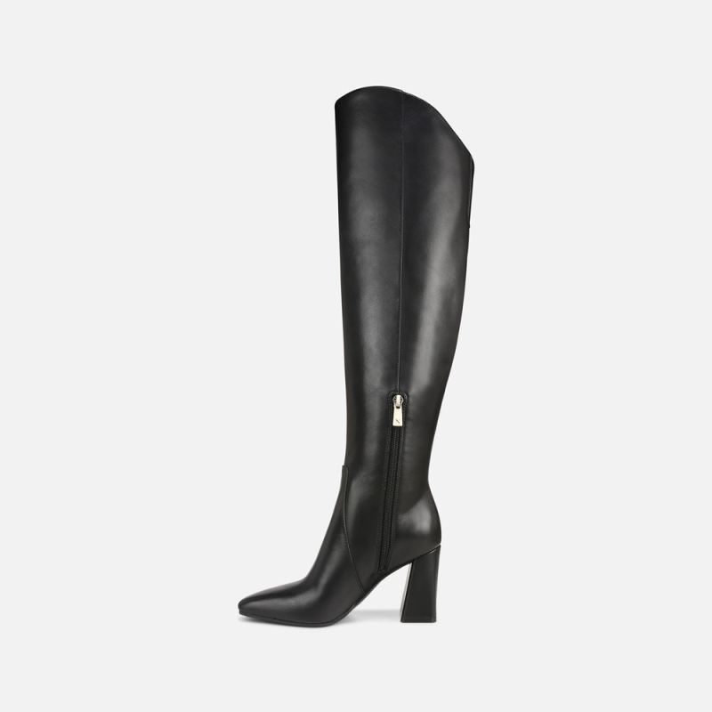 Naturalizer Women's Lyric Wide Calf Over The Knee Boot - Black Leather