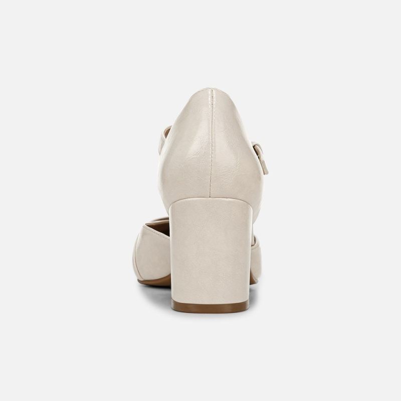 Naturalizer Women's Lavish Mary Jane Pump - Porcelain Faux Leather
