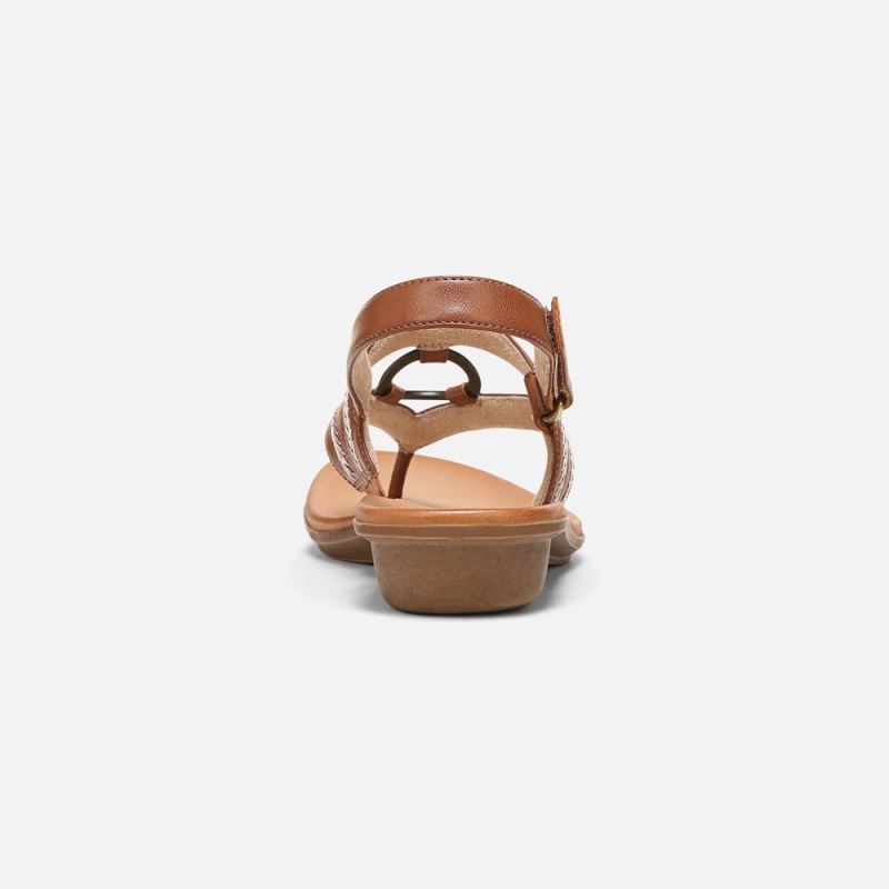 Naturalizer Women's SOUL Sunny Sandal - Toffee Brown Faux Leather