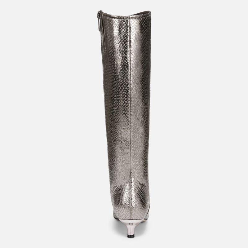 Naturalizer Women's 27 Edit Nikita Knee High Boot - Silver Leather