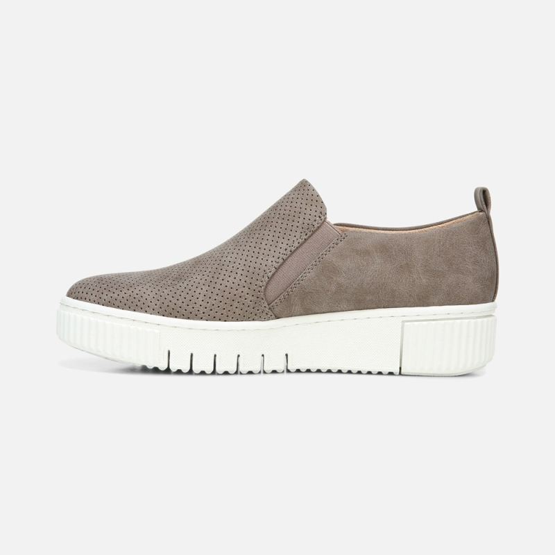 Naturalizer Women's SOUL Turner Slip On Sneaker - Grey Synthetic