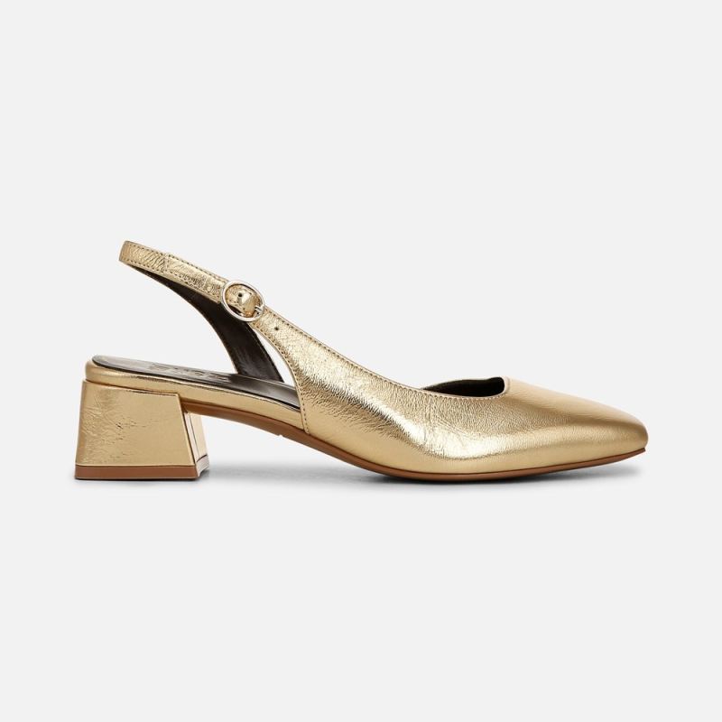 Naturalizer Women's Jayla Slingback Pump - Dark Gold Leather