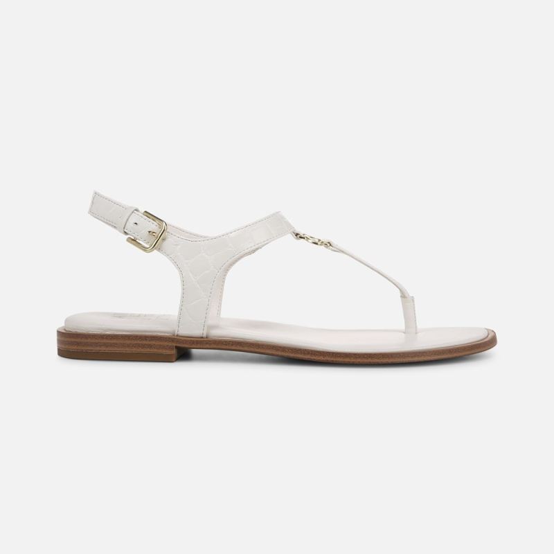 Naturalizer Women's Lizzi Sandal - Warm White Faux Croco Leather