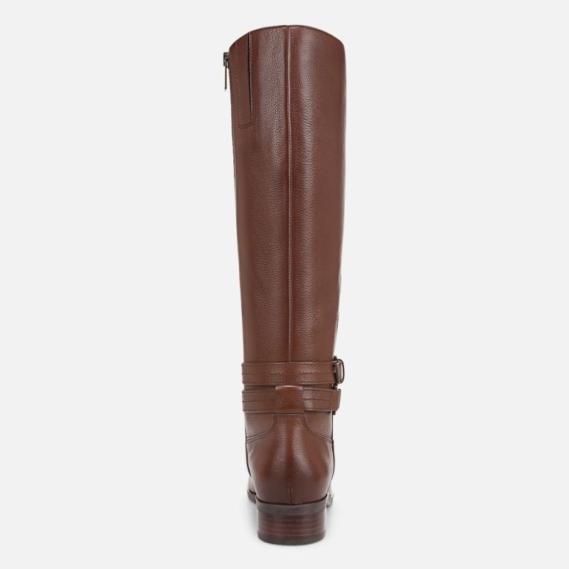 Naturalizer Women's Rory Wide Calf Knee High boot - Cinnamon Brown Leather