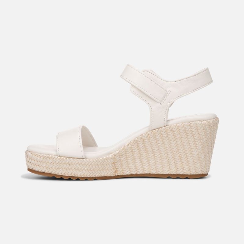 Naturalizer Women's Stella Wedge Sandal - Warm White Leather