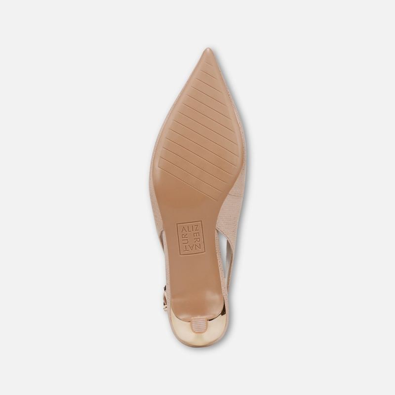 Naturalizer Women's Nicolette Pump - Sand Beige Metallic Leather