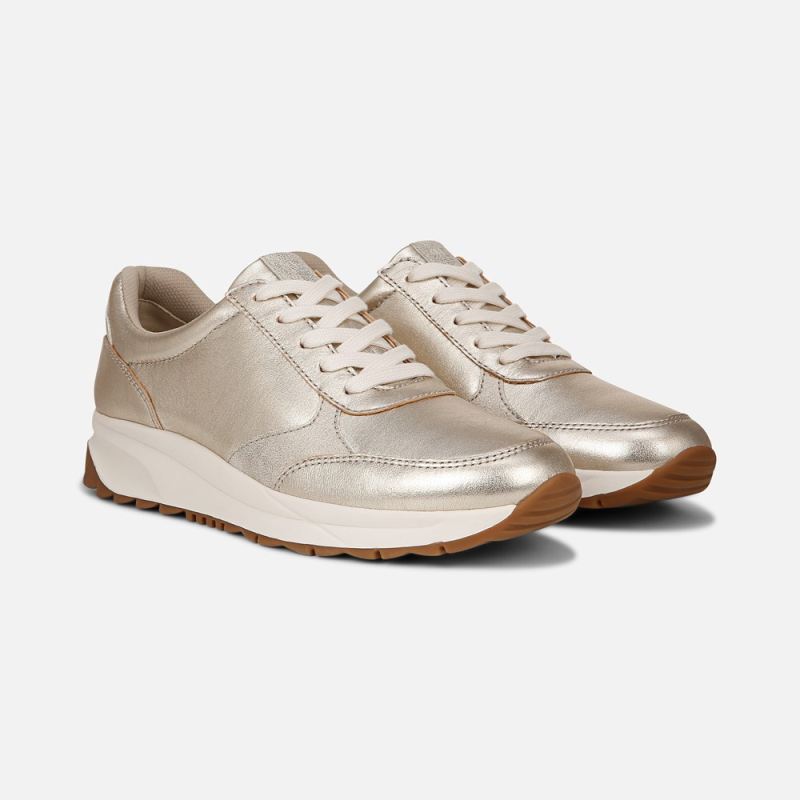 Naturalizer Women's Shay Lace Up Sneaker - Champagne Leather