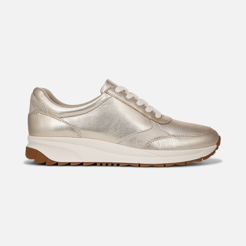 Naturalizer Women's Shay Lace Up Sneaker - Champagne Leather