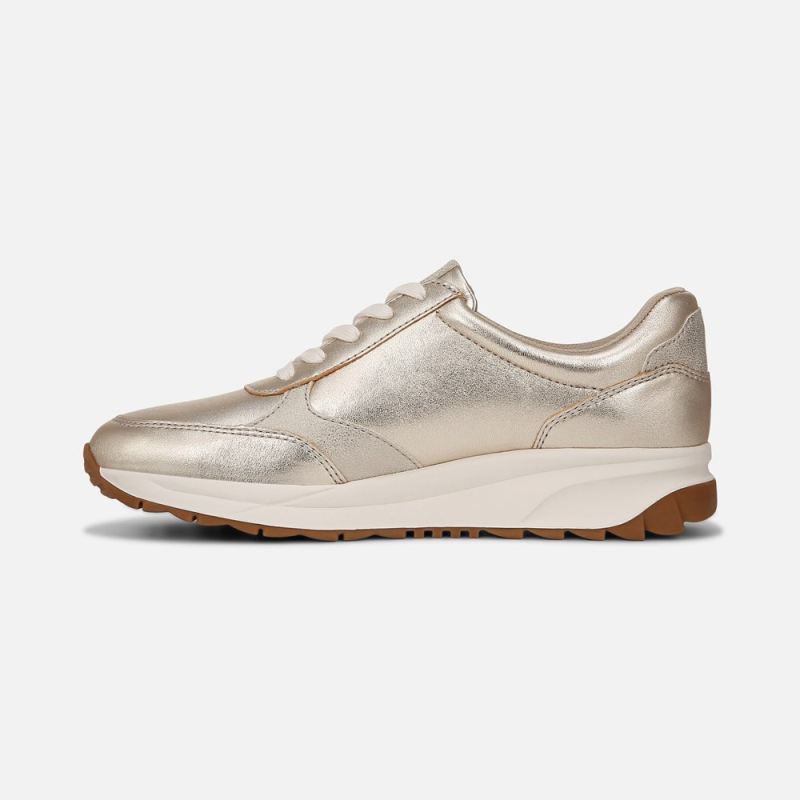 Naturalizer Women's Shay Lace Up Sneaker - Champagne Leather