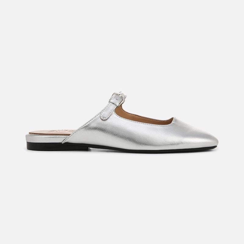Naturalizer Women's Apple Mary Jane Mule - Silver Faux Leather