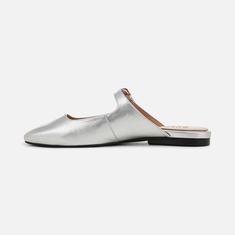 Naturalizer Women's Apple Mary Jane Mule - Silver Faux Leather