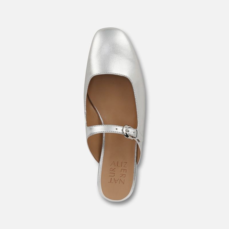 Naturalizer Women's Apple Mary Jane Mule - Silver Faux Leather