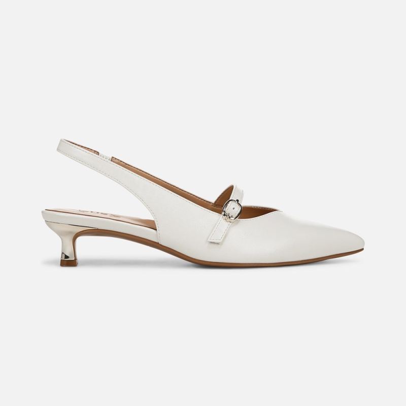 Naturalizer Women's Grayson Mary Jane Slingback - Warm White Faux Leather