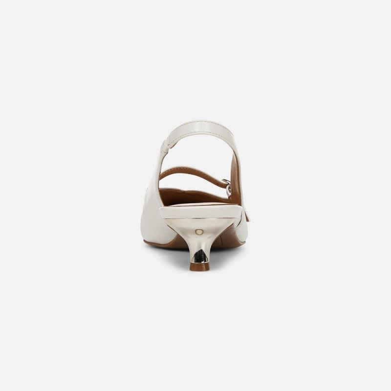 Naturalizer Women's Grayson Mary Jane Slingback - Warm White Faux Leather