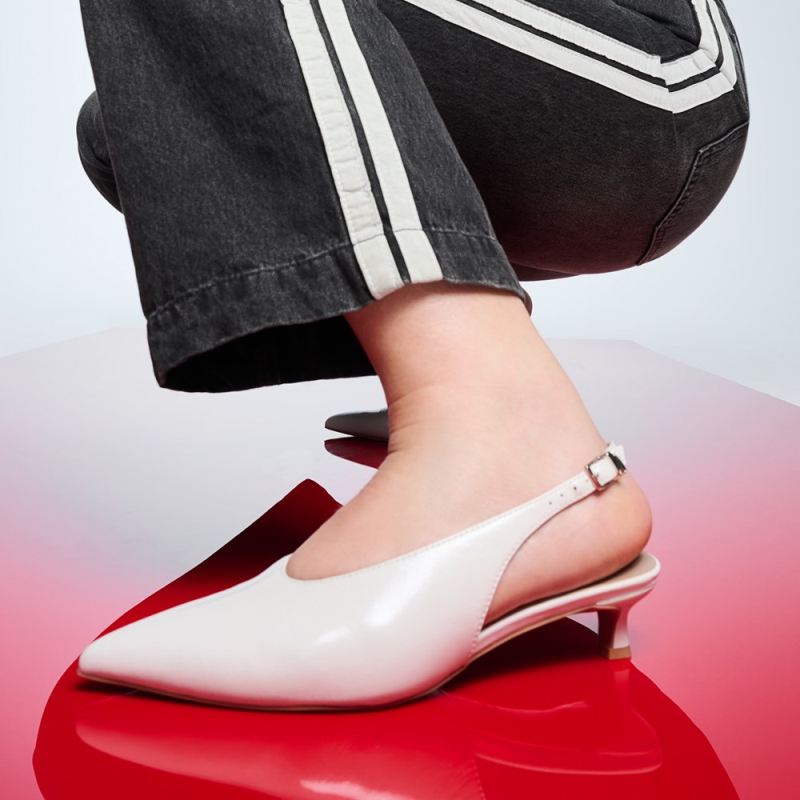 Naturalizer Women's Nicolette Pump - Warm White Leather