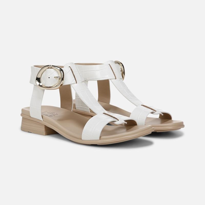 Naturalizer Women's Brandy Sandal - White Faux Leather