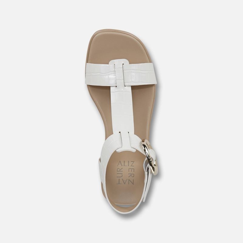 Naturalizer Women's Brandy Sandal - White Faux Leather