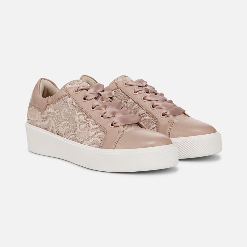 Naturalizer Women's Morrison 2.0 Lace Up Sneaker - Vintage Mauve Leather \u0026 Fabric