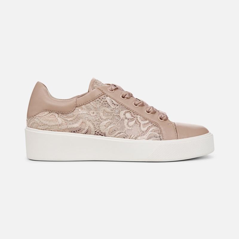 Naturalizer Women's Morrison 2.0 Lace Up Sneaker - Vintage Mauve Leather \u0026 Fabric