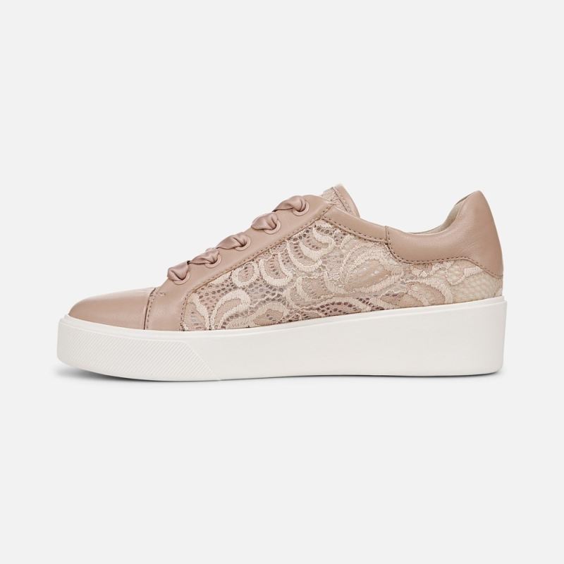 Naturalizer Women's Morrison 2.0 Lace Up Sneaker - Vintage Mauve Leather \u0026 Fabric