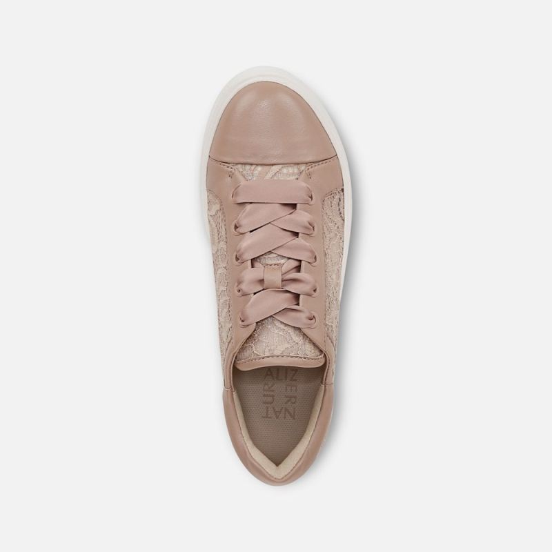 Naturalizer Women's Morrison 2.0 Lace Up Sneaker - Vintage Mauve Leather \u0026 Fabric