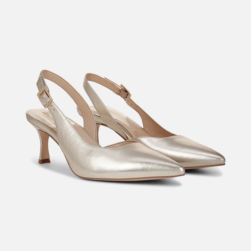 Naturalizer Women's 27 EDIT Felicia 4 Slingback Dress Shoe - Champagne Leather