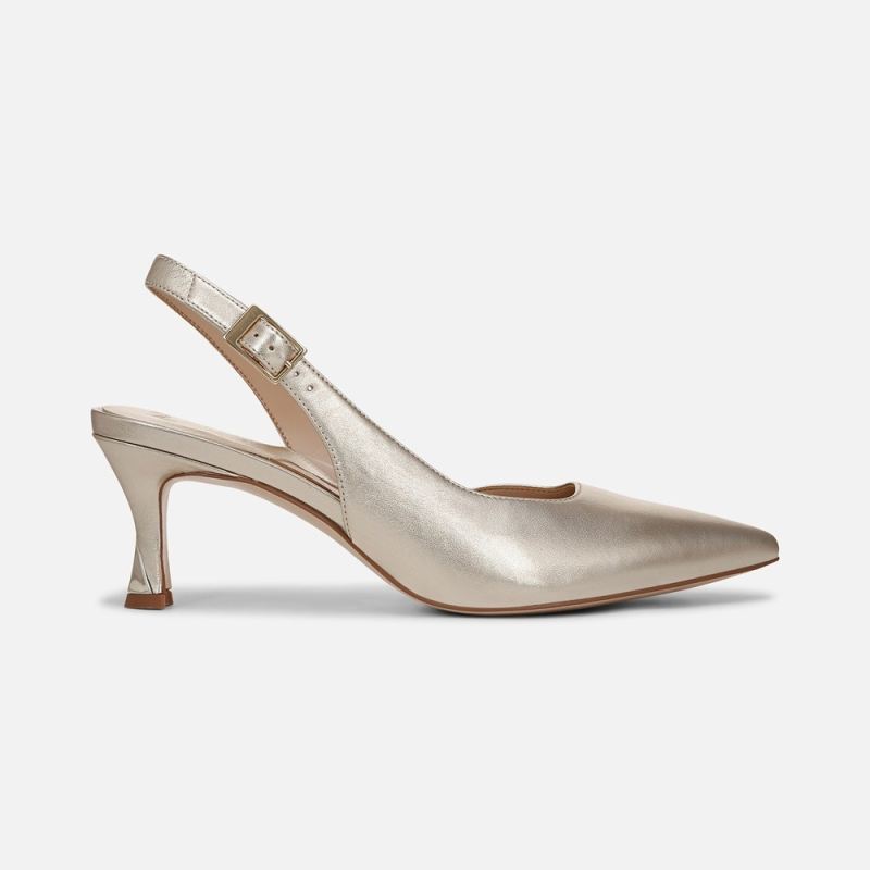 Naturalizer Women's 27 EDIT Felicia 4 Slingback Dress Shoe - Champagne Leather