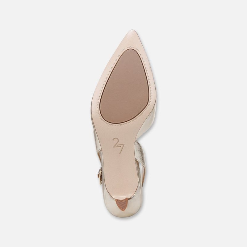 Naturalizer Women's 27 EDIT Felicia 4 Slingback Dress Shoe - Champagne Leather