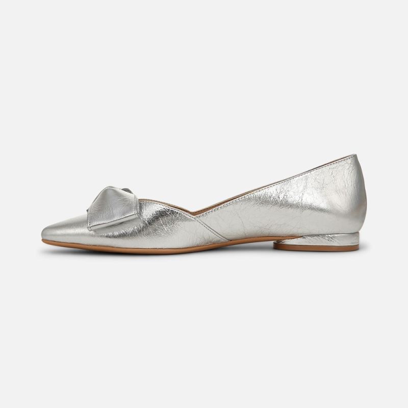 Naturalizer Women's Havana Bow Flat - Silver Leather