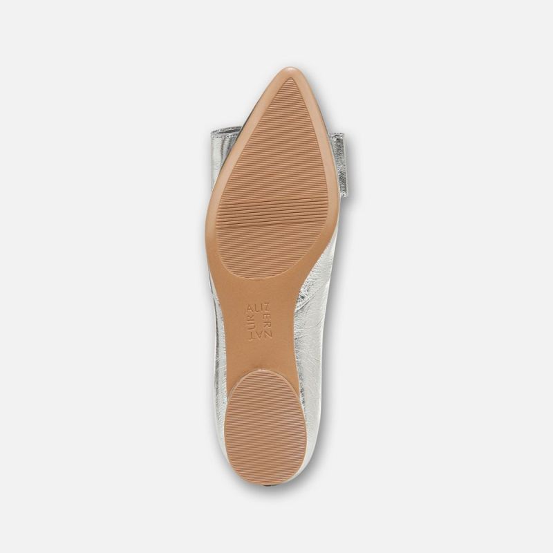Naturalizer Women's Havana Bow Flat - Silver Leather