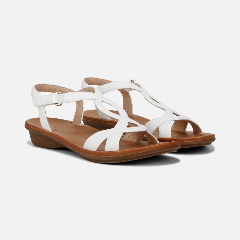 Naturalizer Women's SOUL Solo Sandal - Smooth White Faux Leather