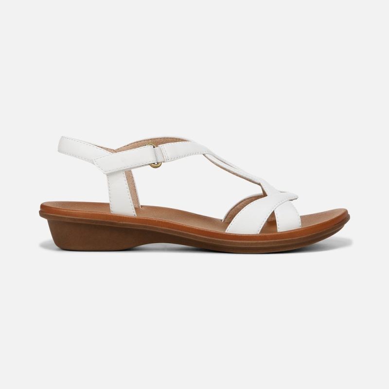 Naturalizer Women's SOUL Solo Sandal - Smooth White Faux Leather