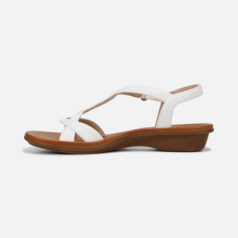 Naturalizer Women's SOUL Solo Sandal - Smooth White Faux Leather