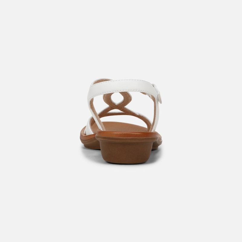 Naturalizer Women's SOUL Solo Sandal - Smooth White Faux Leather