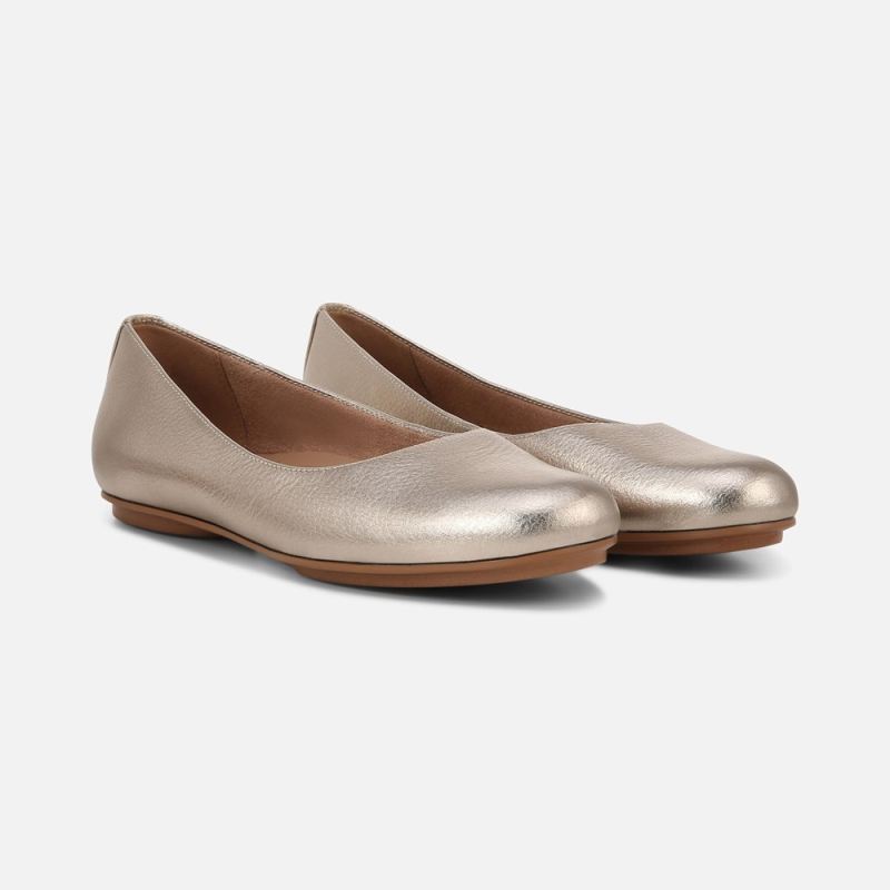 Naturalizer Women's Maxwell Ballet Flat - Warm Silver Leather