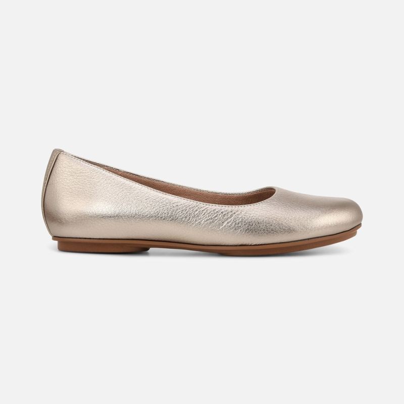 Naturalizer Women's Maxwell Ballet Flat - Warm Silver Leather