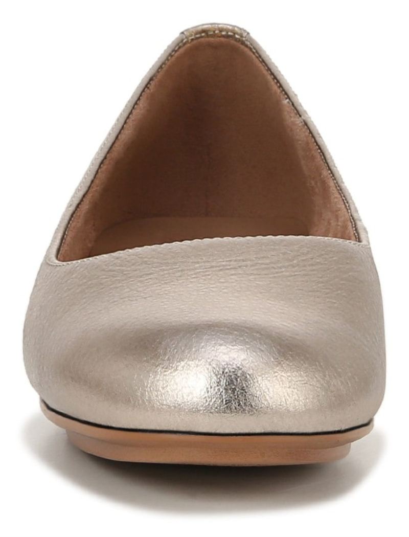 Naturalizer Women's Maxwell Ballet Flat - Warm Silver Leather