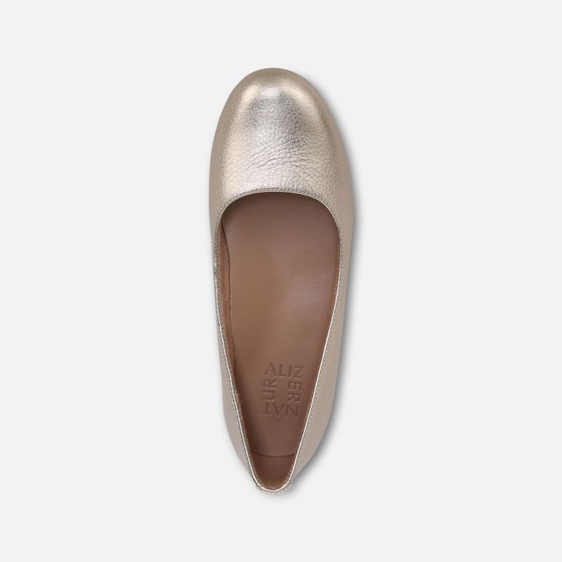 Naturalizer Women's Maxwell Ballet Flat - Warm Silver Leather