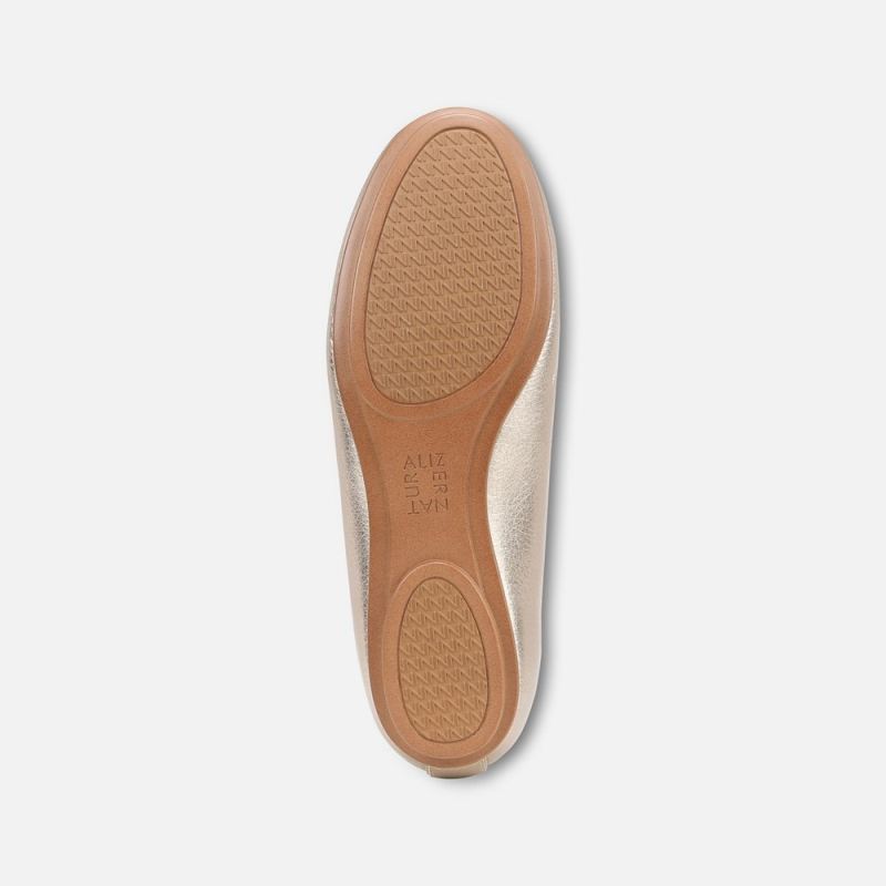 Naturalizer Women's Maxwell Ballet Flat - Warm Silver Leather