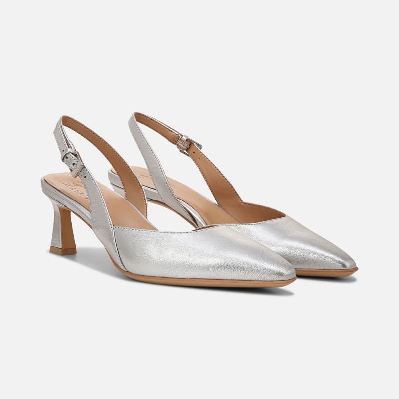 Naturalizer Women's Dalary Slingback Pump - Silver Leather